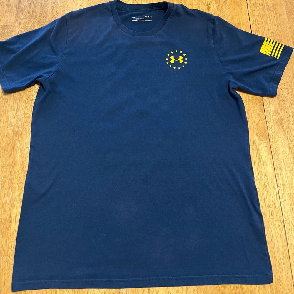 Under Armour Men's Navy Freedom Flag Graphic T-Shirt, size Large